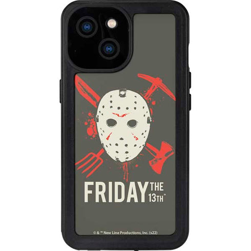 Warner Bros Friday the 13th Jason Voorhees Mask iPhone 15 Waterproof Case